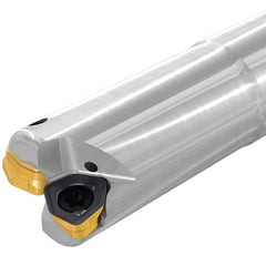 Iscar - Indexable High-Feed End Mills; Cutting Diameter (Inch): 0.4500 ; Cutting Diameter (Decimal Inch): 0.4500 ; Maximum Depth of Cut (mm): 0.60 ; Shank Type: Cylindrical ; Shank Diameter (Decimal Inch): 0.625 ; Number of Cutter Inserts: 4 - Exact Tool & Supply