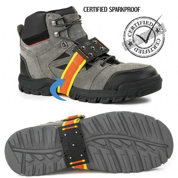 Geroline - Ice Traction Footwear Footwear Style: Strap-On Cleat Traction Type: Steel Studs - Exact Tool & Supply