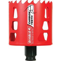 Freud - 2-11/16" Diam, 2-3/8" Cutting Depth, Hole Saw - Carbide-Tipped Saw, Toothed Edge - Exact Tool & Supply