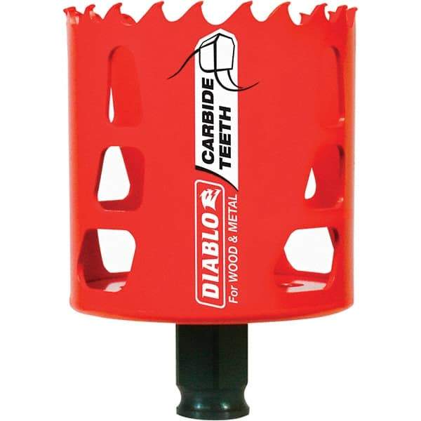 Freud - 2-1/2" Diam, 2-3/8" Cutting Depth, Hole Saw - Carbide-Tipped Saw, Toothed Edge - Exact Tool & Supply