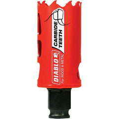 Freud - 1-3/8" Diam, 2-3/8" Cutting Depth, Hole Saw - Carbide-Tipped Saw, Toothed Edge - Exact Tool & Supply