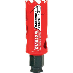 Freud - 1-1/8" Diam, 2-3/8" Cutting Depth, Hole Saw - Carbide-Tipped Saw, Toothed Edge - Exact Tool & Supply