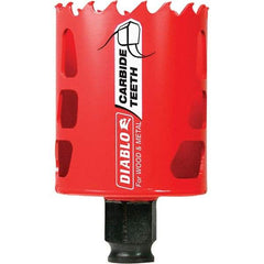 Freud - 2-1/8" Diam, 2-3/8" Cutting Depth, Hole Saw - Carbide-Tipped Saw, Toothed Edge - Exact Tool & Supply