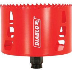 Freud - 4" Diam, 2-3/8" Cutting Depth, Hole Saw - Bi-Metal Saw, Toothed Edge - Exact Tool & Supply