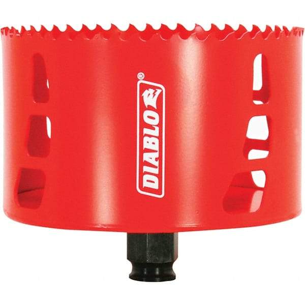 Freud - 4-1/4" Diam, 2-3/8" Cutting Depth, Hole Saw - Bi-Metal Saw, Toothed Edge - Exact Tool & Supply