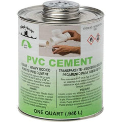 Black Swan - 1 Qt Heavy Duty Cement - Clear, Use with PVC - Exact Tool & Supply