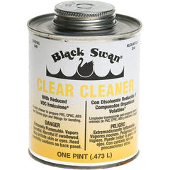 Black Swan - 1 Pt All-Purpose Cleaner - Clear, Use with ABS, PVC & CPVC up to 6" Diam - Exact Tool & Supply