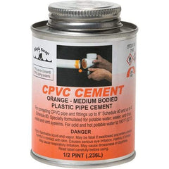 Black Swan - 1/2 Pt Medium Bodied Cement - Orange, Use with CPVC - Exact Tool & Supply