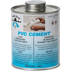 Black Swan - 1 Qt Medium Bodied Cement - Clear, Use with PVC - Exact Tool & Supply
