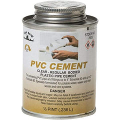 Black Swan - 1/2 Pt Regular Bodied Cement - Clear, Use with PVC - Exact Tool & Supply