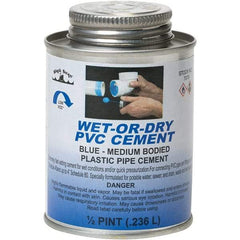 Black Swan - 1/2 Pt Medium Bodied Cement - Blue, Use with PVC - Exact Tool & Supply