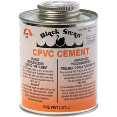 Black Swan - 1 Pt Medium Bodied Cement - Orange, Use with CPVC - Exact Tool & Supply