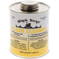 Black Swan - 1 Qt All-Purpose Cleaner - Clear, Use with ABS, PVC & CPVC up to 6" Diam - Exact Tool & Supply
