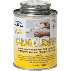 Black Swan - 1/2 Pt All-Purpose Cleaner - Clear, Use with ABS, PVC & CPVC up to 6" Diam - Exact Tool & Supply