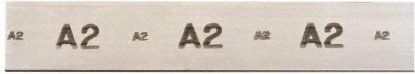 Starrett - 18 Inch Long x 8 Inch Wide x 1/8 Inch Thick, Tool Steel Air Hardening Flat Stock - + 0.250 Inch Long Tolerance, + 0.000-0.005 Inch Wide Tolerance, +/- 0.001 Inch Thickness Tolerance, +/- 0.001 Inch Square Tolerance, AISI Type A2 Air Hardening - Exact Tool & Supply