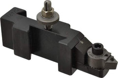 Aloris - Series CXA, #22 Turning & Boring Tool Post Holder for Carbide Triangular Inserts - 13 to 18" Lathe Swing, 2" OAH, 1-3/8" Centerline Height - Exact Tool & Supply