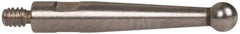 TESA Brown & Sharpe - 2mm Ball Diam, Steel, Ball Test Indicator Contact Point - 1/2" Contact Point Length, Use with Brown & Sharpe BesTest 599 Series - Exact Tool & Supply