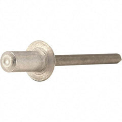 STANLEY Engineered Fastening - Size 5 Dome Head Aluminum Closed End Blind Rivet - Steel Mandrel, 0.126" to 0.187" Grip, 5/32" Head Diam, 0.16" to 0.164" Hole Diam, - Exact Tool & Supply