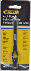 General - 1/4" Arch Punch - 4-1/2" OAL, Steel - Exact Tool & Supply