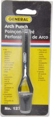 General - 1/2" Arch Punch - 4-5/8" OAL, Steel - Exact Tool & Supply