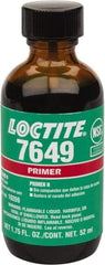 Loctite - 1.75 Fluid Ounce Bottle, Green, Liquid Primer - Series 7649, Hand Tool Removal - Exact Tool & Supply