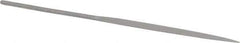 Grobet - 6-1/4" Needle Precision Swiss Pattern Marking File - Round Handle - Exact Tool & Supply