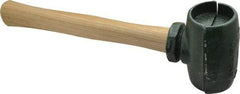 Garland - 3-1/2 Lb Head 2" Face Malleable Iron Split Head Hammer - Wood Handle - Exact Tool & Supply