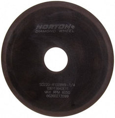 Norton - 6" Diam x 1-1/4" Hole x 1/16" Thick, 220 Grit Surface Grinding Wheel - Diamond, Type 1A1, Very Fine Grade, Resinoid Bond - Exact Tool & Supply
