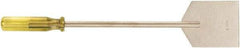 Ampco - Stiff Aluminum Bronze Alloy Chisel Scraper - 3-3/4" Blade Width x 3-3/4" Blade Length - Exact Tool & Supply