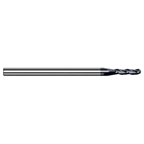 ‎1/4″ Dia. × 1/4″ Shank × 3/4″ DOC × 2-1/2″ OAL, Carbide AlTiN, 4 Flute, Ballnose End Mill - Exact Tool & Supply