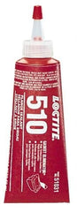 Loctite - 50ml 510 Gasket Eliminator Flange Sealant - -65 to 400°F, Red, Comes in Tube - Exact Tool & Supply