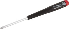 Wiha - #1, 6-11/16" OAL, Standard Phillips Screwdriver - 2-3/8" Blade Length, Ergonomic Handle - Exact Tool & Supply