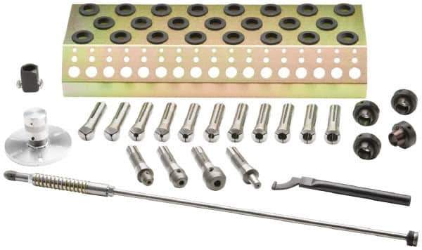 Mach-1 - 1/8, 3/16, 1/4, 5/16, 3/8, 7/16, 1/2, 9/16, 5/8, 11/16, 3/4 Collets, R8 Quick Change Rotary Tooling Complete Kit - Exact Tool & Supply