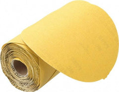 Norton - 6" Diam, 280 Grit Aluminum Oxide Adhesive PSA Disc - Very Fine Grade, Gold, C Weighted Backing, Flexible - Exact Tool & Supply