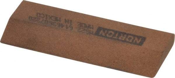 Norton - 2-1/4" Long x 7/8" Diam x 3/16" Thick, Aluminum Oxide Sharpening Stone - Round, Medium Grade - Exact Tool & Supply