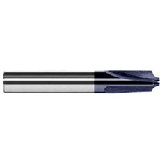 Corner Rounding End Mills - 0.1870″ (3/16″) Radius × 0.2480″ Pilot Diameter Carbide 5° Flare Corner Rounding End Mill, 3 Flutes, AlTiN Coated - Exact Tool & Supply