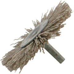 Brush Research Mfg. - 2-1/2" OD, Crimped Abrasive Nylon Wheel Brush - 7/16" Face Width, 11/16" Trim Length, 25,000 RPM - Exact Tool & Supply