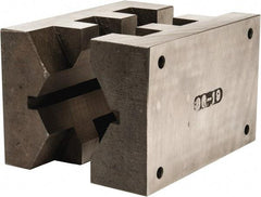 Heinrich - 6" Wide, V-Groove Vise Jaw - Ductile Iron, Fixed Jaw, Compatible with DA-6600-SC Vises - Exact Tool & Supply