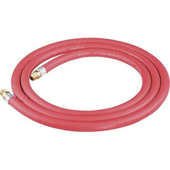 Dynabrade - 3/8" ID x 11/16" OD 8' Long Hose - Male/Male Ends, 90 Working psi, 1/4" Fitting, Red - Exact Tool & Supply