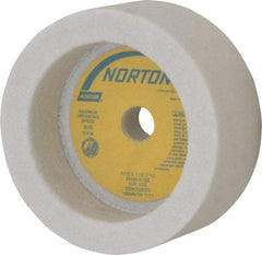 Norton - 3-1/2" Diam, 1/2" Hole Size, 1-1/2" Overall Thickness, 60 Grit, Type 6 Tool & Cutter Grinding Wheel - Medium Grade, Aluminum Oxide, K Hardness, Vitrified Bond, 6,550 RPM - Exact Tool & Supply