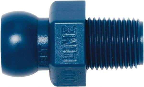 Loc-Line - 1/4" Hose ID, Male to Female Coolant Hose Connector - 1/8" BSPT, For Loc-Line Modular Hose Systems - Exact Tool & Supply