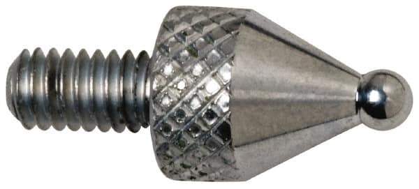 Mitutoyo - M2.5x0.45, 1.8mm Ball Diam, Carbide Ball Contact Point - 7.3mm Contact Point Length, Use with AGD 1,2,3,4 - Exact Tool & Supply