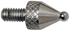 Mitutoyo - M2.5x0.45, 1.8mm Ball Diam, Carbide Ball Contact Point - 7.3mm Contact Point Length, Use with AGD 1,2,3,4 - Exact Tool & Supply