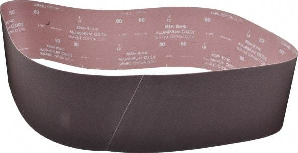 Norton - 6" Wide x 60" OAL, 80 Grit, Aluminum Oxide Abrasive Belt - Aluminum Oxide, Medium, Coated, X Weighted Cloth Backing, Series R228 - Exact Tool & Supply