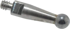 Mitutoyo - 2mm Ball Diam, Carbide, Ball Test Indicator Contact Point - 9.2mm Contact Point Length, Use with Mitutoyo 513 Series Dial Test Indicators - Exact Tool & Supply