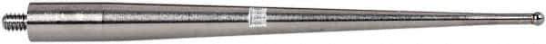 TESA Brown & Sharpe - 1mm Ball Diam, Carbide, Ball Test Indicator Contact Point - 1-1/2" Contact Point Length, Use with Brown & Sharpe TESATAST Dial Test Indicators - Exact Tool & Supply