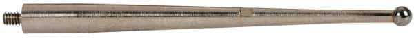 TESA Brown & Sharpe - 2mm Ball Diam, Carbide, Ball Test Indicator Contact Point - 1-1/2" Contact Point Length, Use with Brown & Sharpe TESATAST Dial Test Indicators - Exact Tool & Supply