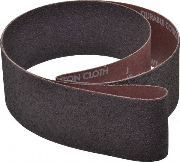 Norton - 2-1/2" Wide x 48" OAL, 36 Grit, Aluminum Oxide Abrasive Belt - Aluminum Oxide, Very Coarse, Coated, X Weighted Cloth Backing, Series R228 - Exact Tool & Supply