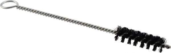 Brush Research Mfg. - 2-1/2" Long x 3/4" Diam Nylon Tube Brush - 10" OAL, 0.017" Filament Diam, 0.22" Shank Diam - Exact Tool & Supply