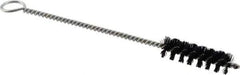 Brush Research Mfg. - 2-1/2" Long x 3/4" Diam Nylon Tube Brush - 10" OAL, 0.017" Filament Diam, 0.22" Shank Diam - Exact Tool & Supply